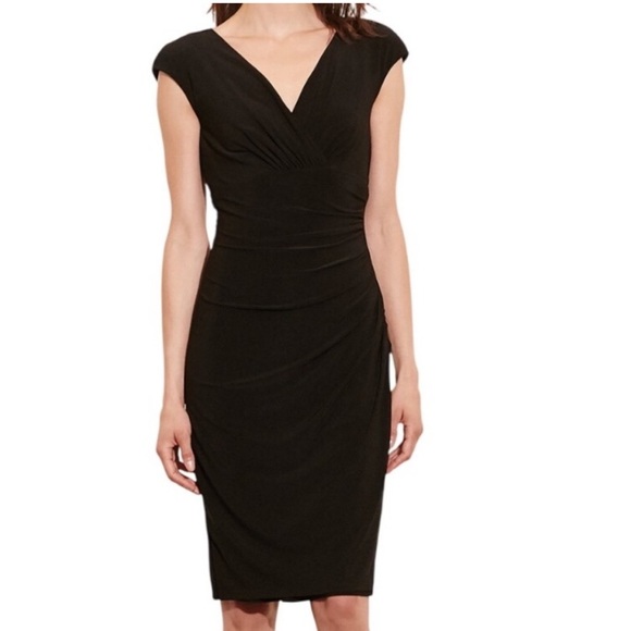 Lauren Ralph Lauren Dresses & Skirts - Lauren Ralph Lauren Elegant Black Midi Sheath Dress
